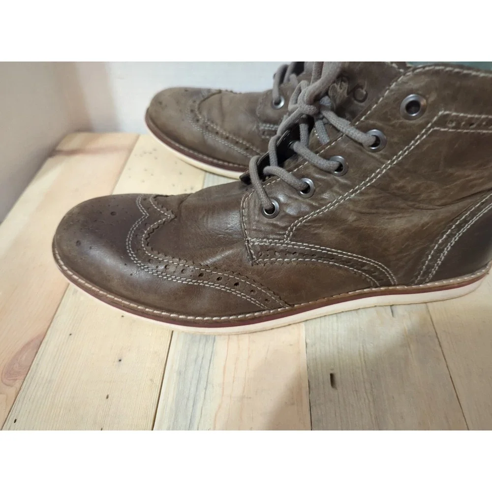Crevo Leather Boardwalk Ankle Boots  Brown men's 12 Chukka Business Casual